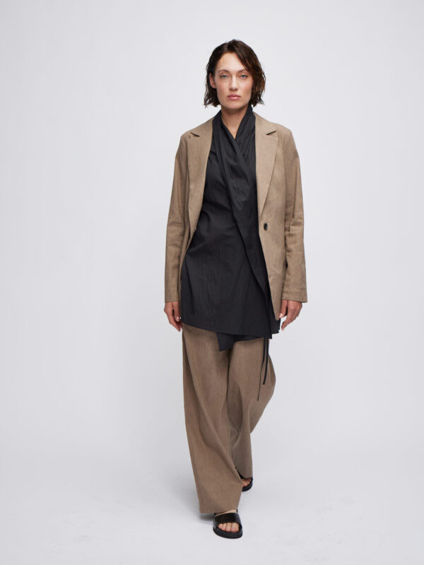 jacket linen-stretch melange