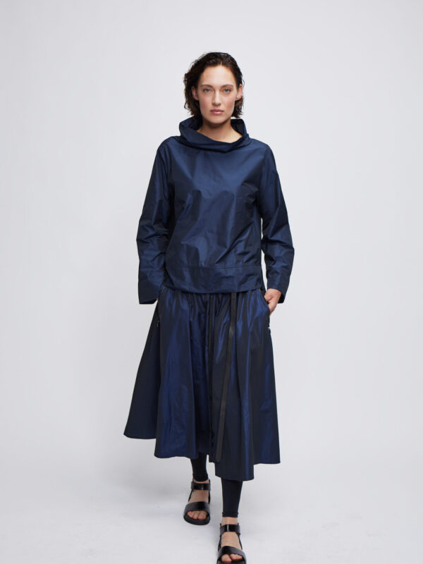 blouse roundcollar taffetas light