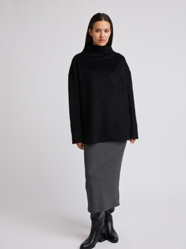 skirt jersey check with viscose waistband